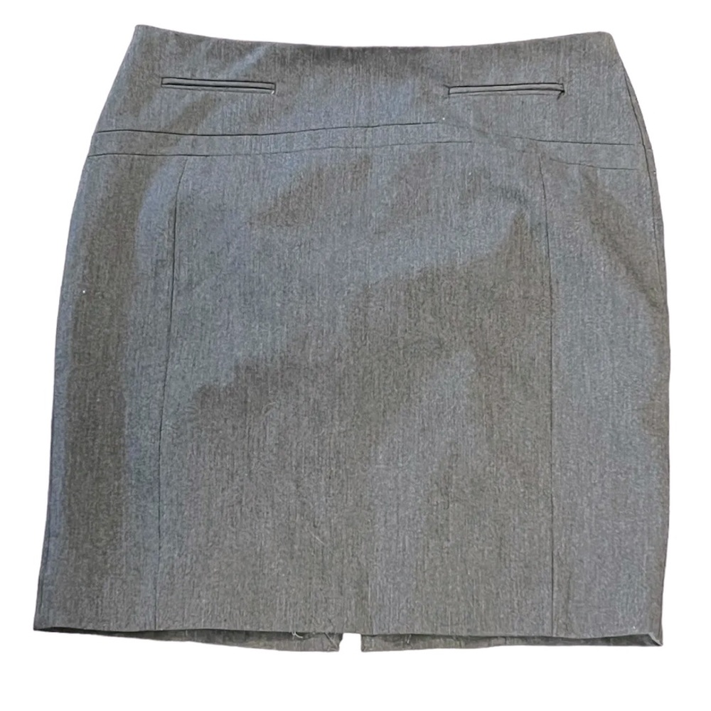 Express Size 4 Skirt Womens Gray Straight Pencil Supersoft Twill Lined Stretch